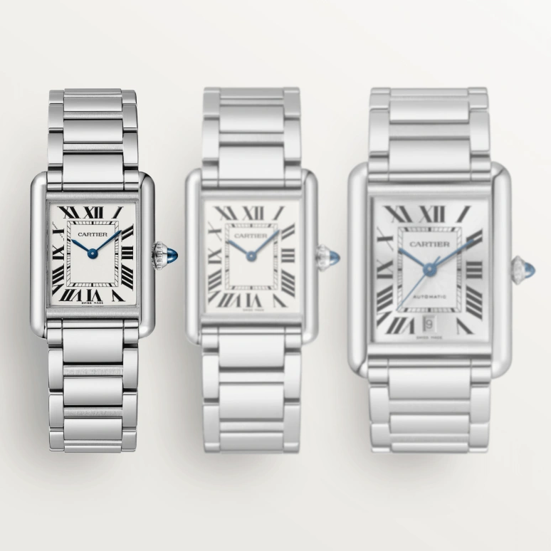 Cartier,Tank 29.50x22mm,29.50x22mm,Stainless Steel,Silver,Quartz,Sapphire,Crystal Glass,Square,WSTA0051