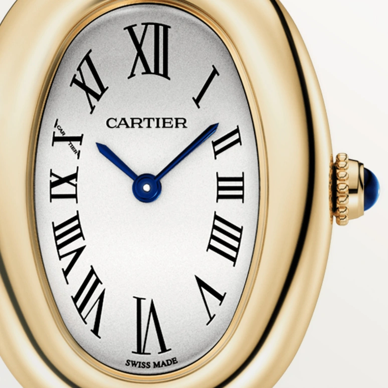 Cartier,Baignoire 31x23mm,31x23mm,Yellow Gold,Silver,Quartz,Sapphire,Crystal Glass,Oval,WGBA0007