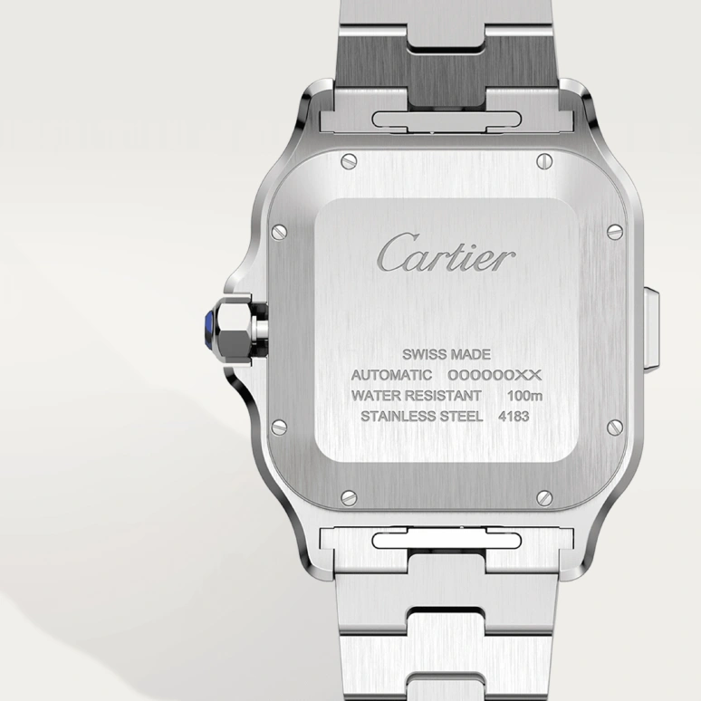 Cartier,Santos de Cartier 43.30x51.30mm,43.30x51.30mm,Stainless Steel,Luminous,Automatic,48hours,In-house Caliber,W2SA0008