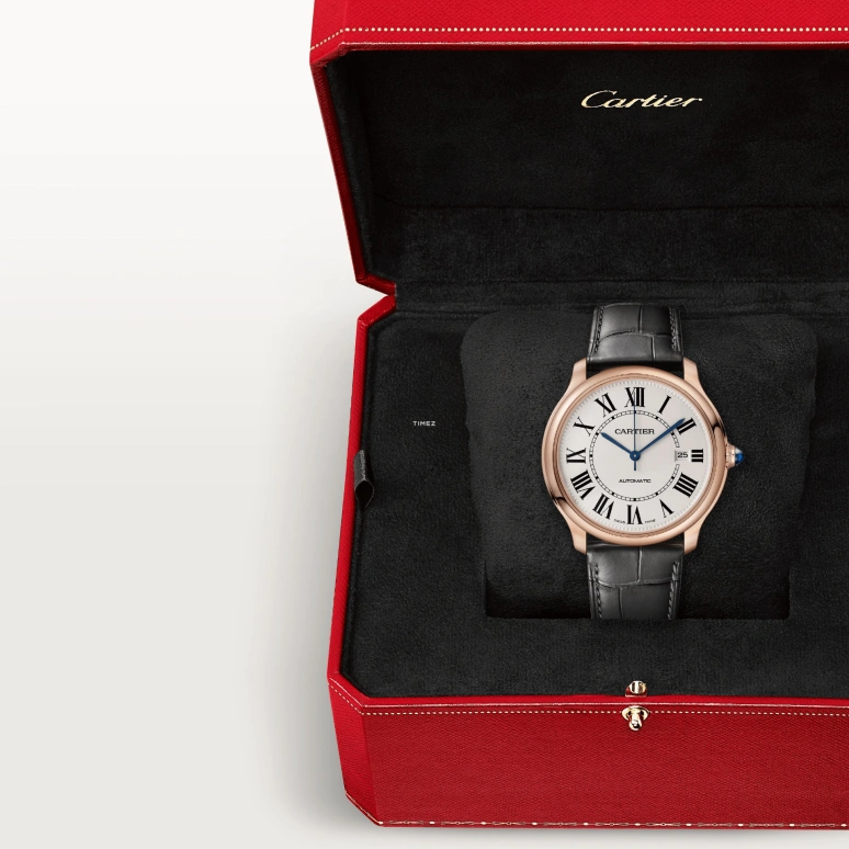 Cartier,Ronde de Cartier 40mm,40mm,Rose Gold,Cream,Automatic,Day,42hours,WGRN0011