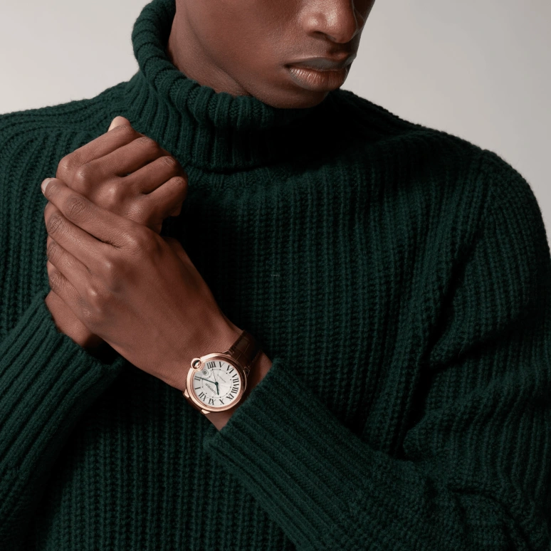 Cartier,Ballon Bleu de Cartier 42mm,42mm,Rose Gold,Silver,Automatic,Day,42hours,WGBB0030