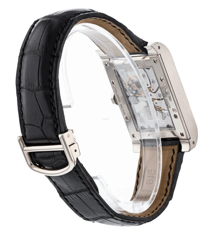 Cartier,Tank 33mm,33mm,White Gold,Silver,Handwound,Dule Time,In-house Caliber,W1534351