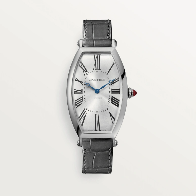 Cartier,Tonneau 46.10x26.20mm,46.10x26.20mm,Platinum,Silver,Handwound,38hours,In-house Caliber,WGTN0005