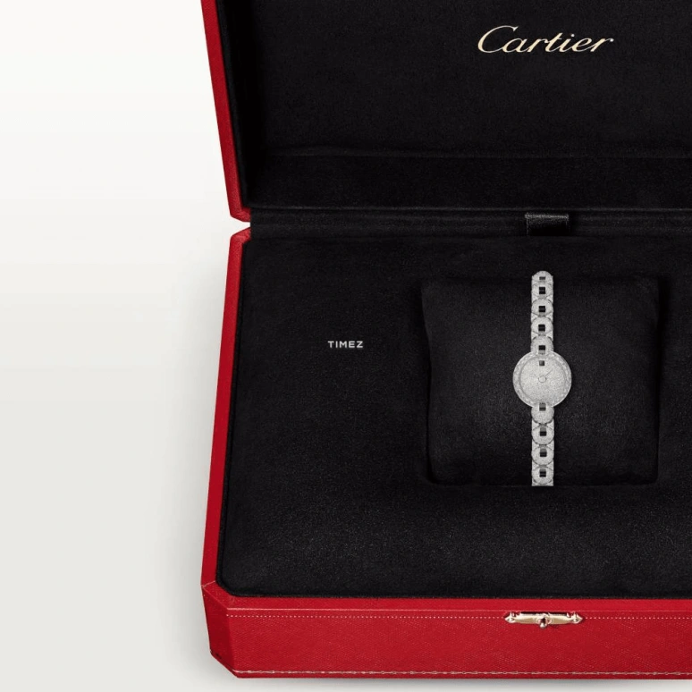 Cartier,High Jewelry Watches 0mm,0mm,White Gold,Silver,Quartz,Sapphire,Crystal Glass,Round,HPI01407