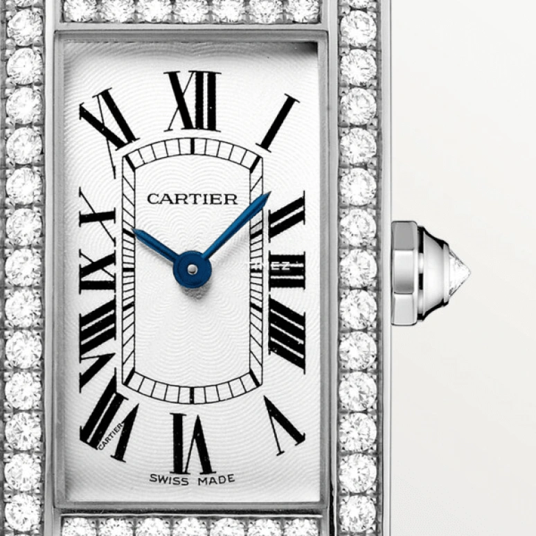 Cartier,Tank 34.80x19mm,34.80x19mm,White Gold,Silver,Quartz,Hardlex,Square,WB710009