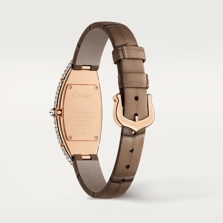 Cartier,Baignoire 47x21mm,47x21mm,Rose Gold,Silver,Handwound,38hours,In-house Caliber,WJBA0006