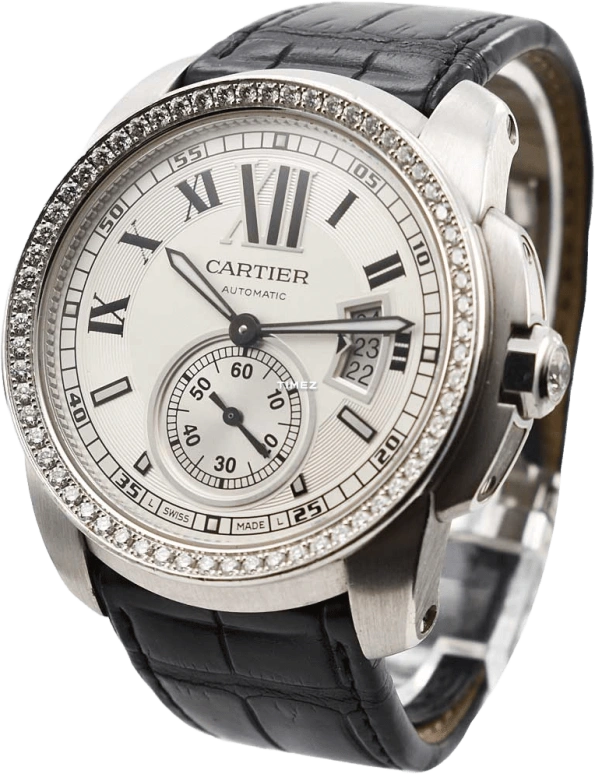 Cartier,Calibre de Cartier 42mm,42mm,White Gold,Silver White,Automatic,48hours,In-house Caliber,WF100003