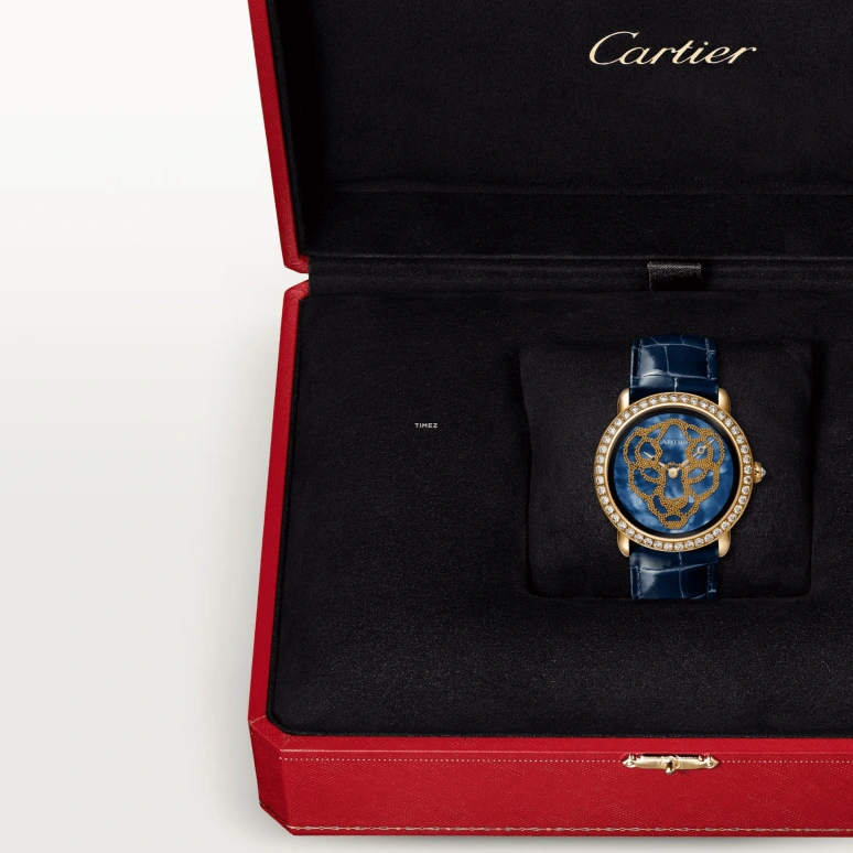 Cartier,Panthère Jewelry Watches 37mm,37mm,Yellow Gold,Blue,Handwound,36hours,In-house Caliber,HPI01354
