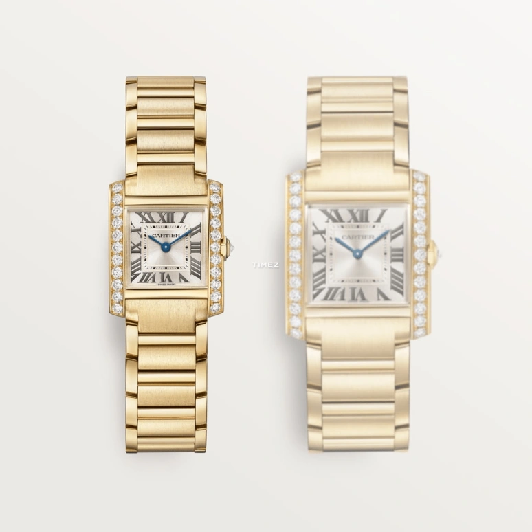 Cartier,Tank 25.70x21.20mm,25.70x21.20mm,Yellow Gold,Gold,Quartz,Sapphire,Crystal Glass,Square,WJTA0039
