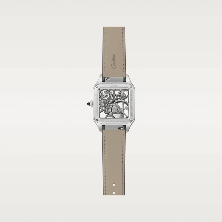 Cartier,Santos de Cartier 43.50x31.40mm,43.50x31.40mm,Stainless Steel,Grey,Automatic,44hours,In-house Caliber,WHSA0044