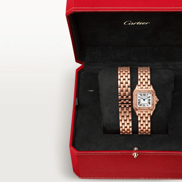 Cartier,Panthère de Cartier 22x30mm,22x30mm,Rose Gold,White,Quartz,Square,WJPN0069