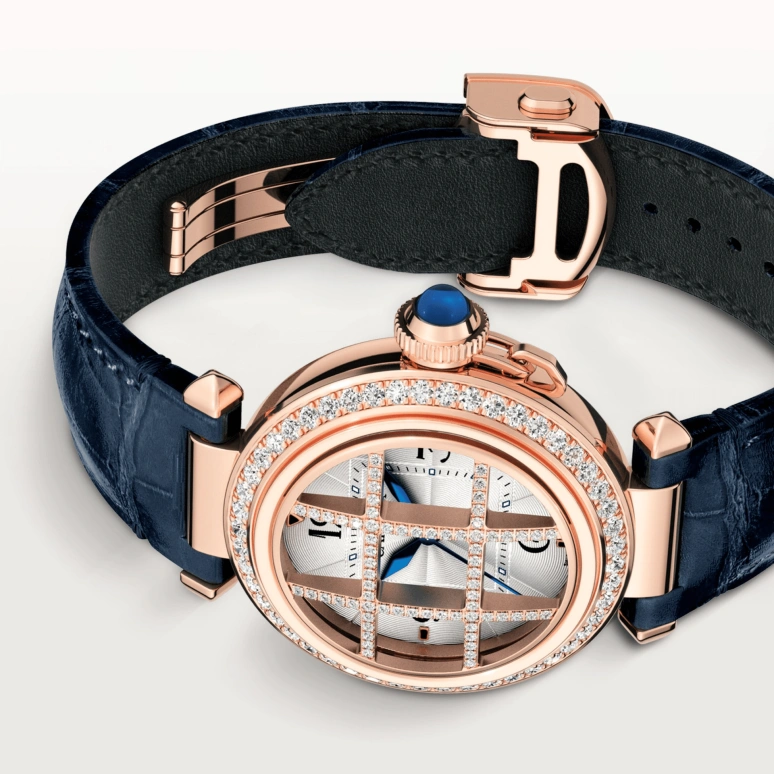 Cartier,Pasha de Cartier 35mm,35mm,Rose Gold,Silver,Automatic,42hours,In-house Caliber,WJPA0020