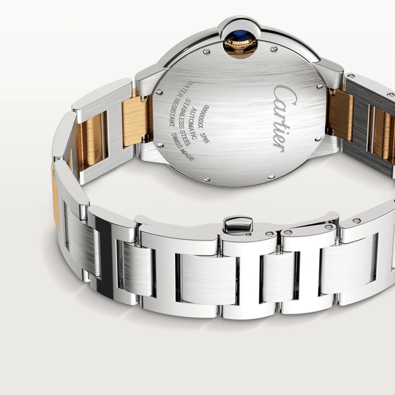 Cartier,Ballon Bleu de Cartier 42mm,42mm,Stainless Steel,Yellow Gold,Silver,Automatic,Day,42hours,W2BB0031