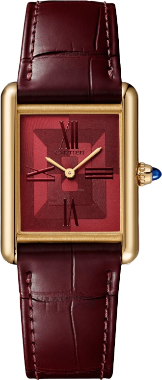 Cartier,Tank 33.70x25.50mm,33.70x25.50mm,Yellow Gold,Red,Handwound,38hours,In-house Caliber,WGTA0093