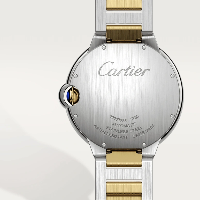 Cartier,Ballon Bleu de Cartier 42mm,42mm,Stainless Steel,Yellow Gold,Silver,Automatic,Day,42hours,W2BB0031