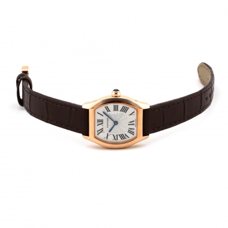 Cartier,Tortue 30x24mm,30x24mm,Rose Gold,Silver,Handwound,In-house Caliber,Sapphire,Crystal Glass,W1556360
