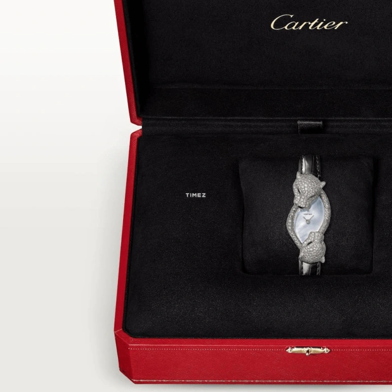 Cartier,Panthère Jewelry Watches 45x22.60mm,45x22.60mm,White Gold,Blue,Quartz,Sapphire,Crystal Glass,Other,HPI01477