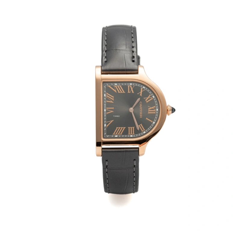 Cartier,Cloche de Cartier 37.15x28.75mm,37.15x28.75mm,Rose Gold,Grey,Handwound,38hours,In-house Caliber,WGCC0003