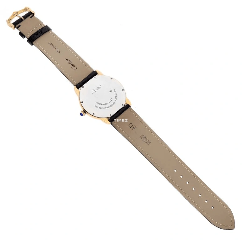 Cartier,Ronde de Cartier 36mm,36mm,Yellow Gold,Silver,Quartz,Day,Sapphire,Crystal Glass,W6700455
