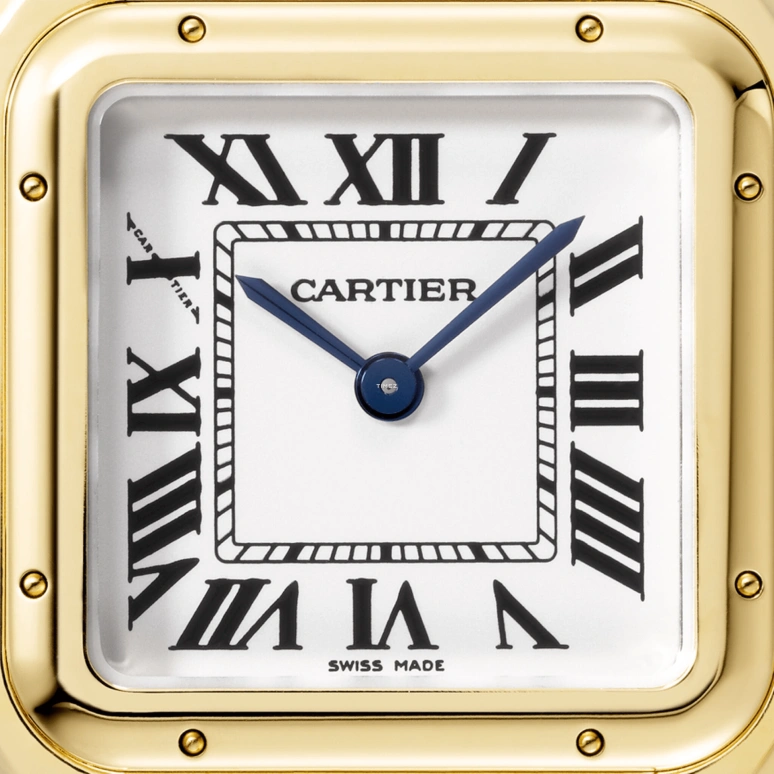 Cartier,Panthère de Cartier 23x30mm,23x30mm,Yellow Gold,Silver,Quartz,Sapphire,Crystal Glass,Square,WGPN0047