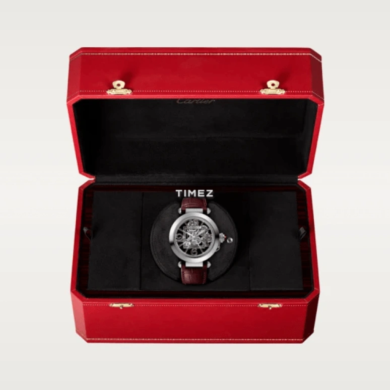 Cartier,Pasha de Cartier 41mm,41mm,White Gold,Silver,Automatic,48hours,In-house Caliber,WHPA0012