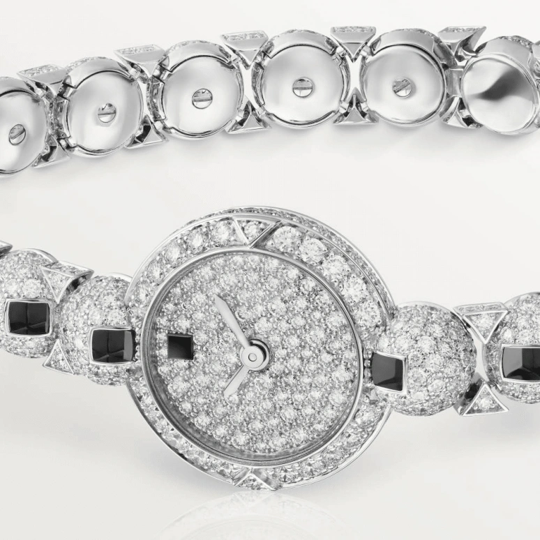 Cartier,High Jewelry Watches 0mm,0mm,White Gold,Silver,Quartz,Sapphire,Crystal Glass,Round,HPI01407