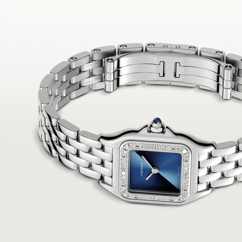 Cartier,Panthère de Cartier 22x30mm,22x30mm,Stainless Steel,Blue,Gradient,Ocean Blue,Quartz,Sapphire,Crystal Glass,Square,W4PN0013