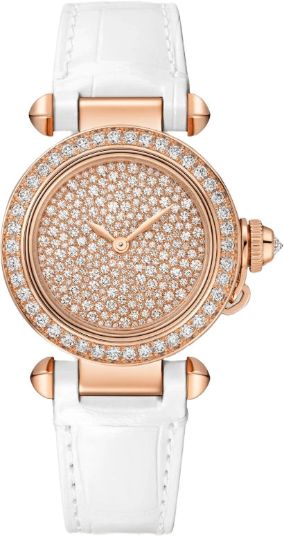 Cartier,Pasha de Cartier 30mm,30mm,Rose Gold,Quartz,Sapphire,Crystal Glass,Round,WJPA0042