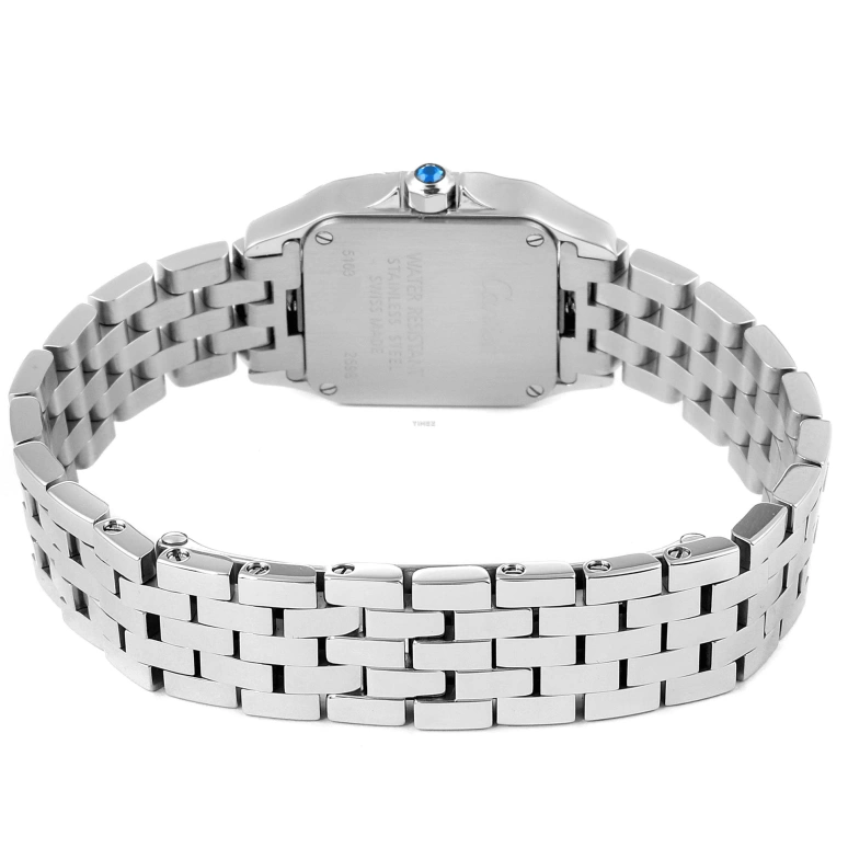 Cartier,Santos de Cartier 28.25x21.65mm,28.25x21.65mm,Stainless Steel,Silver,Quartz,In-house Caliber,Sapphire,Crystal Glass,W25064Z5