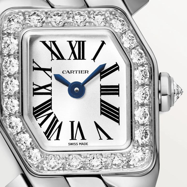Cartier,Maillon de Cartier 31x17mm,31x17mm,White Gold,Silver,Quartz,Sapphire,Crystal Glass,Other,WJBJ0003