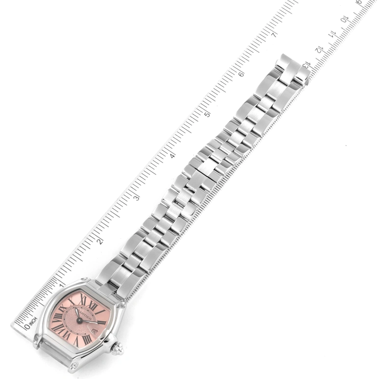 Cartier,Drive de Cartier 36x30mm,36x30mm,Stainless Steel,Pink Red,Red,Quartz,Day,Sapphire,Crystal Glass,W62043V3