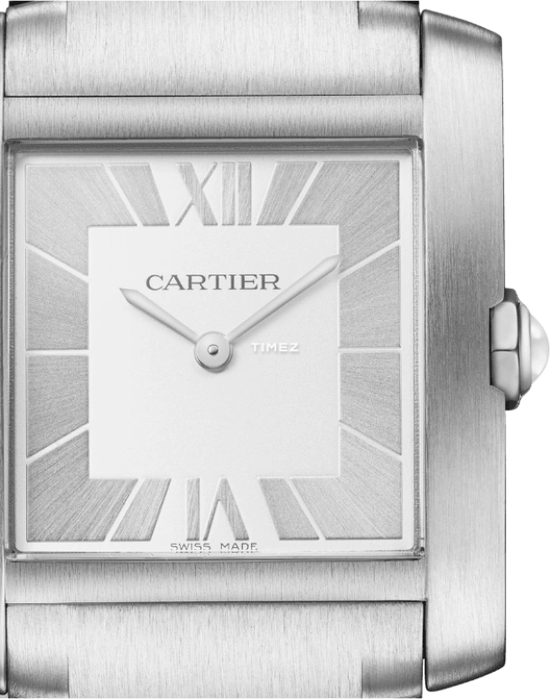 Cartier,Tank 32x27mm,32x27mm,Stainless Steel,Silver,White,Quartz,Sapphire,Crystal Glass,Rectangular,WSTA0086