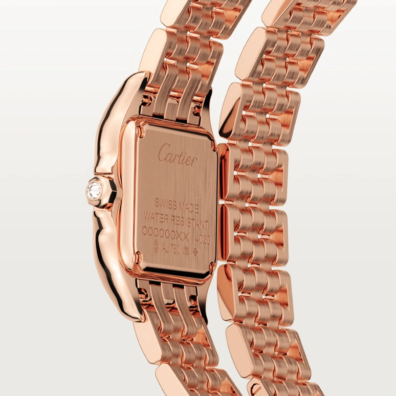 Cartier,Panthère de Cartier 22x30mm,22x30mm,Rose Gold,Silver,Quartz,Sapphire,Crystal Glass,Square,WJPN0014