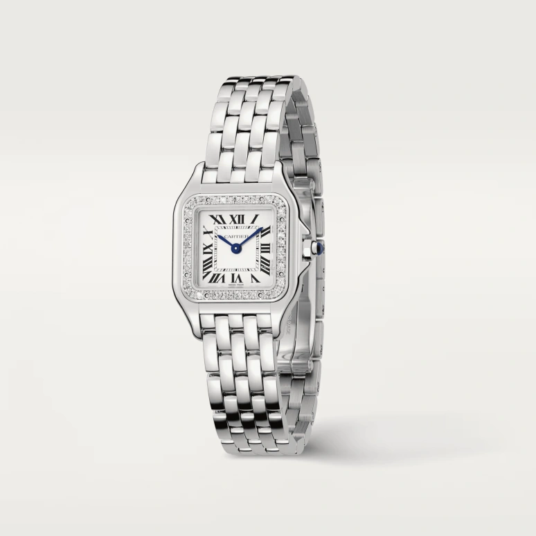 Cartier,Panthère de Cartier 23x30mm,23x30mm,Stainless Steel,Silver,Quartz,Sapphire,Crystal Glass,Square,W4PN0016