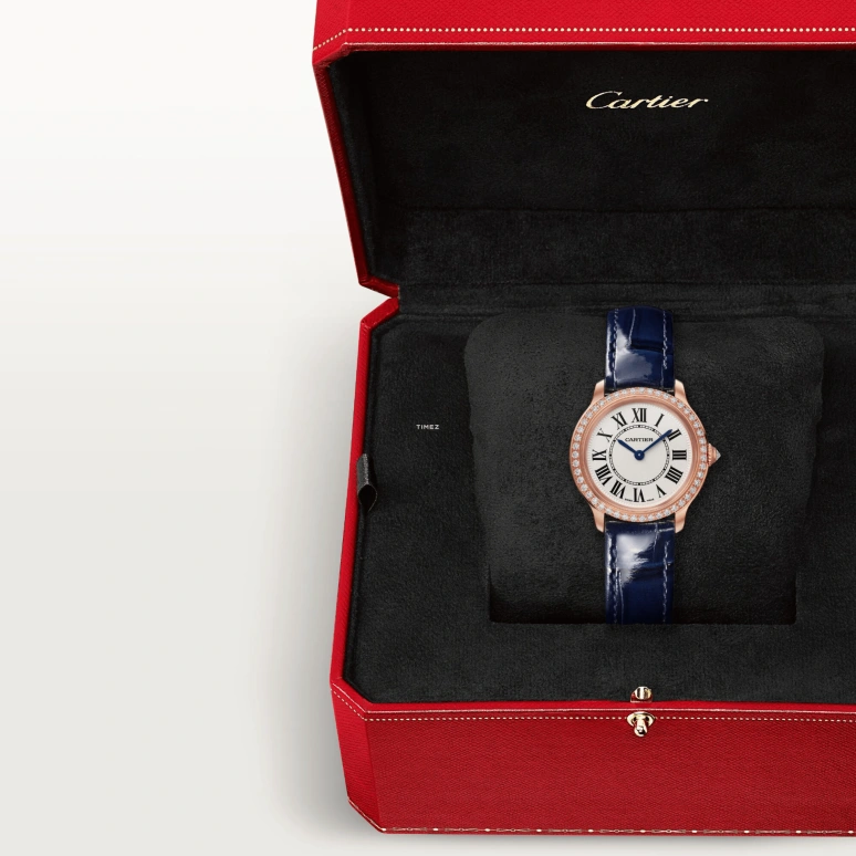 Cartier,Ronde de Cartier 29mm,29mm,Rose Gold,Cream,Quartz,Sapphire,Crystal Glass,Round,WJRN0012