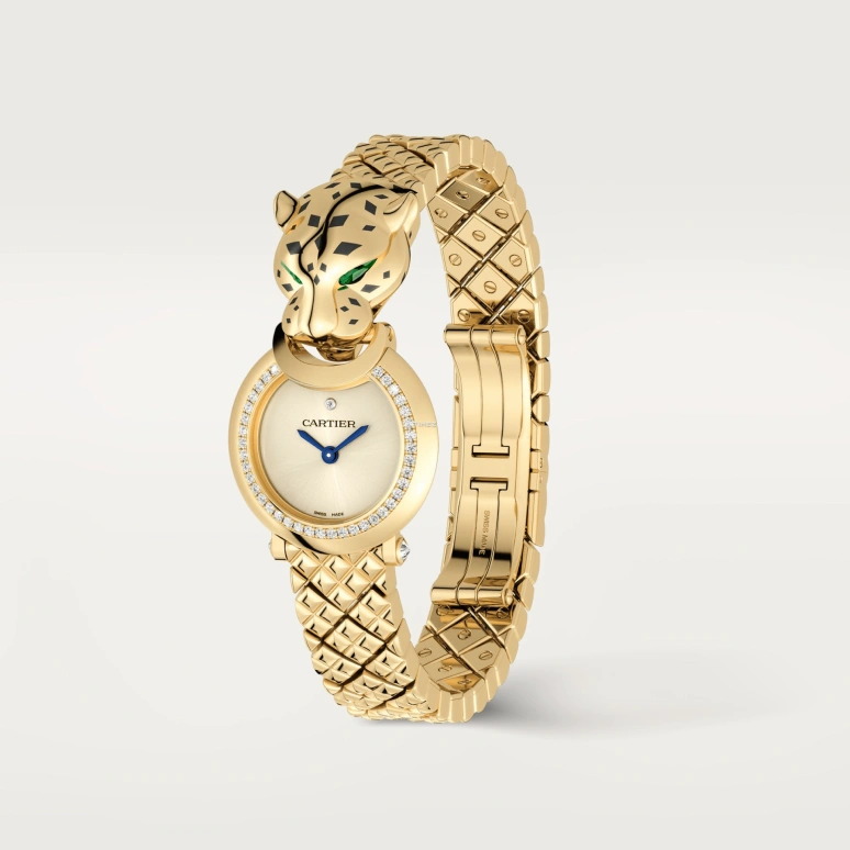 Cartier,Panthère de Cartier 23.60mm,23.60mm,Yellow Gold,Gold,Quartz,Glass,Round,HPI01725