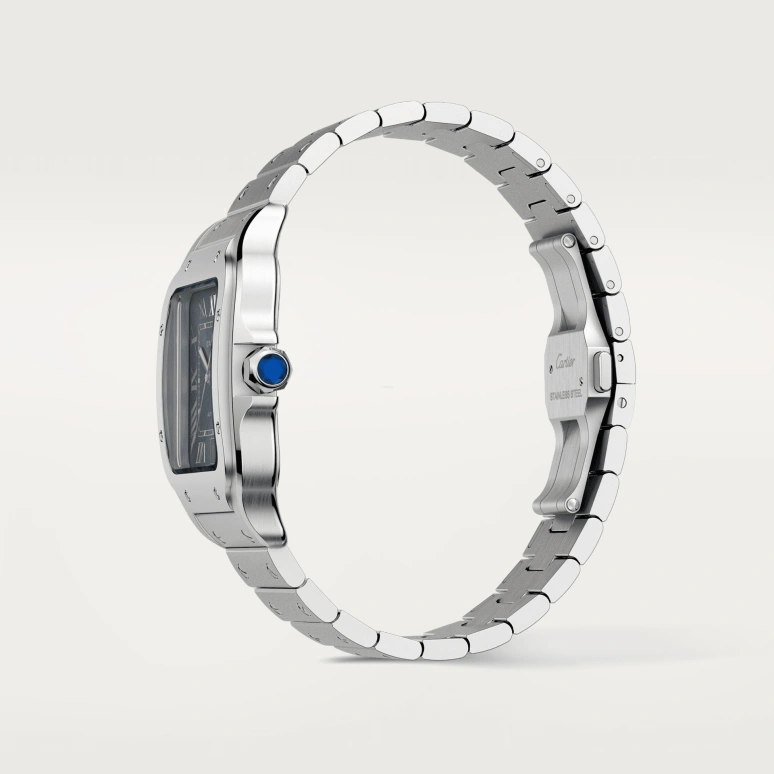Cartier,Santos de Cartier 39.80mm,39.80mm,Stainless Steel,Gradient,Blue,Automatic,42hours,In-house Caliber,WSSA0030