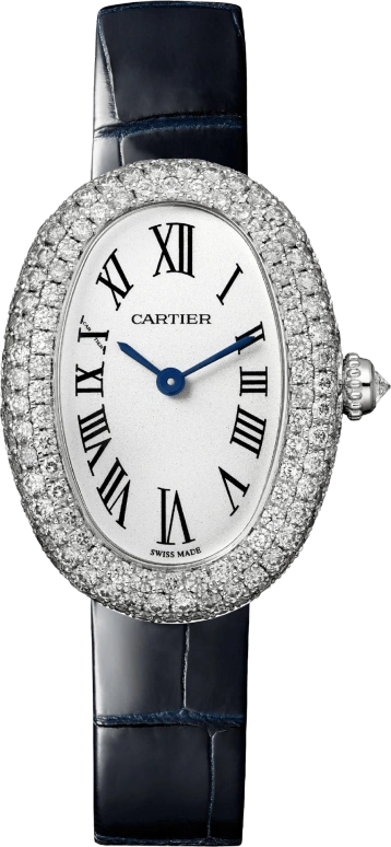 Cartier,Baignoire 32x26mm,32x26mm,White Gold,Silver,Quartz,Sapphire,Crystal Glass,Oval,WJBA0015