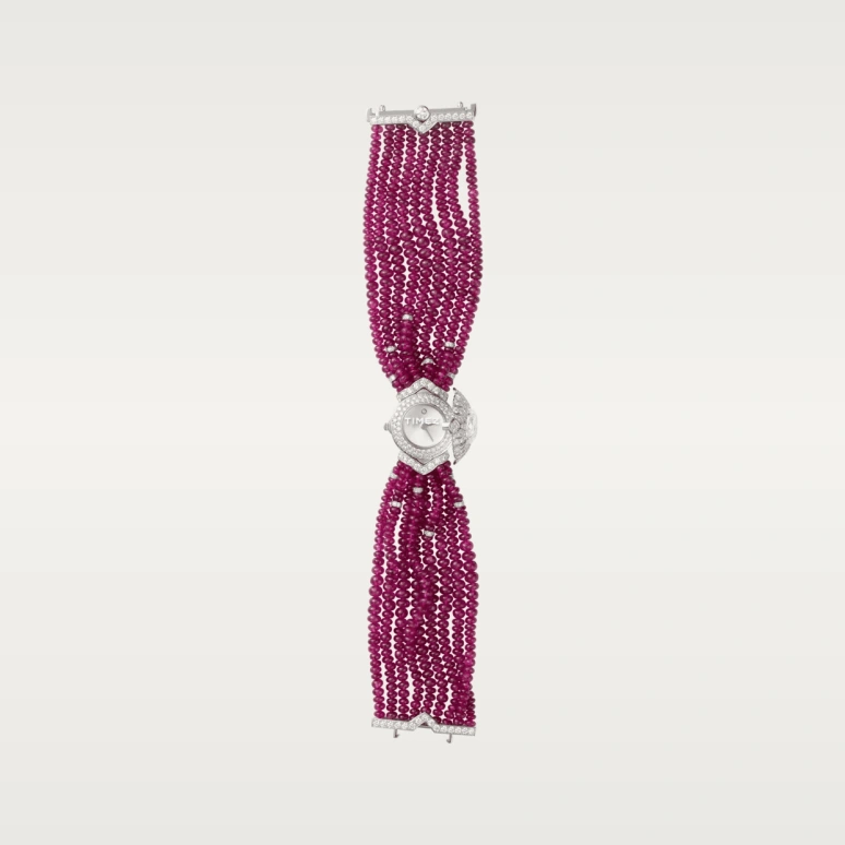 Cartier,High Jewelry Watches ,White Gold,Silver,Quartz,In-house Caliber,Sapphire,Crystal Glass,HPI00575