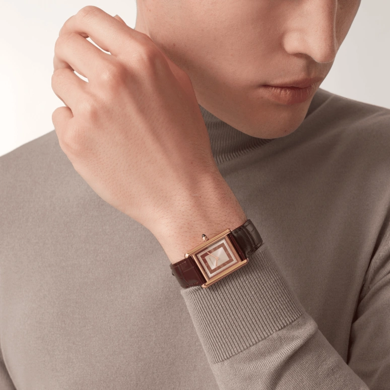 Cartier,Tank 33.70x25.50mm,33.70x25.50mm,Yellow Gold,Red,Champagne,Handwound,38hours,In-house Caliber,WGTA0059