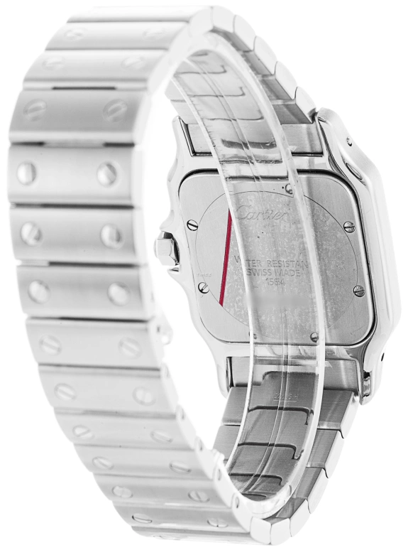 Cartier,Santos de Cartier 29mm,29mm,Stainless Steel,Blue,Quartz,Day,Sapphire,Crystal Glass,W20065D6