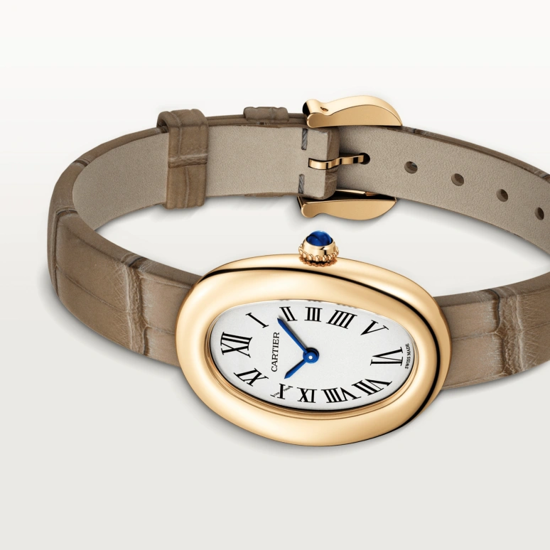 Cartier,Baignoire 31x23mm,31x23mm,Yellow Gold,Silver,Quartz,Sapphire,Crystal Glass,Oval,WGBA0007
