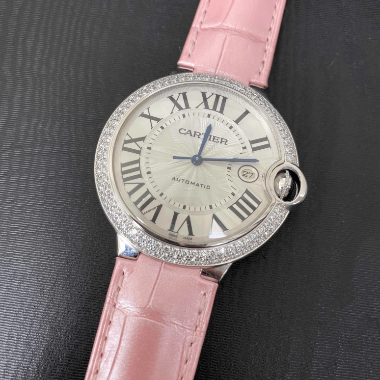 Cartier,Ballon Bleu de Cartier 42.10mm,42.10mm,White Gold,Silver White,Automatic,Day,42hours,WE900951