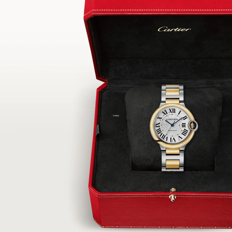 Cartier,Ballon Bleu de Cartier 36mm,36mm,Stainless Steel,Silver White,Automatic,Sapphire,Crystal Glass,Round,W2BB0038