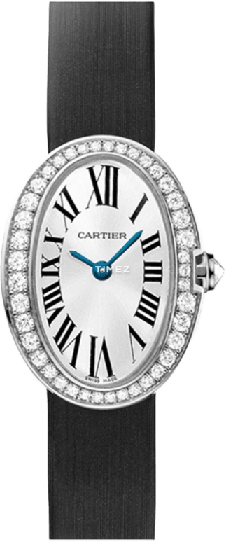 Cartier,Baignoire 25.30x20.79mm,25.30x20.79mm,White Gold,Silver White,Quartz,In-house Caliber,Sapphire,Crystal Glass,WB520027
