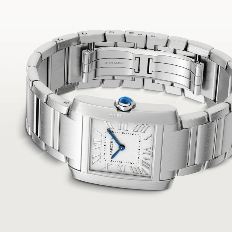 Cartier,Tank 32x27mm,32x27mm,Stainless Steel,Silver,Quartz,Sapphire,Crystal Glass,Square,WSTA0074