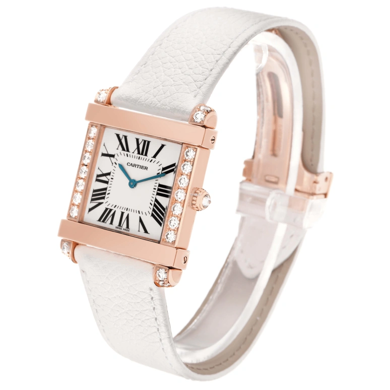 Cartier,Tank 29mm,29mm,Rose Gold,Silver,Handwound,36hours,In-house Caliber,WE300351