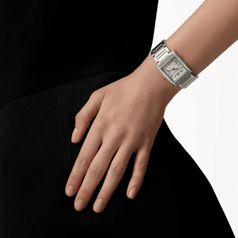 Cartier,Tank 32x27mm,32x27mm,Stainless Steel,Silver,Quartz,Sapphire,Crystal Glass,Square,W4TA0021