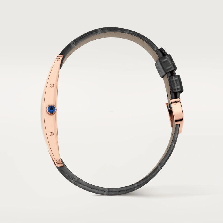 Cartier,Tank 46.30x23mm,46.30x23mm,Rose Gold,Black,Handwound,In-house Caliber,Hardlex,WGTA0025