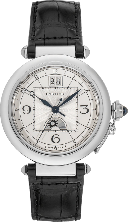 Cartier,Pasha de Cartier 32mm,32mm,Stainless Steel,Silver White,Automatic,Day,Dule Time,Big Date,W3109255